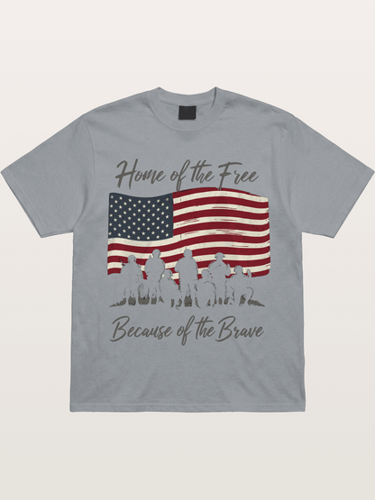 Home of the Free Because of the Brave Gildan T-shirt