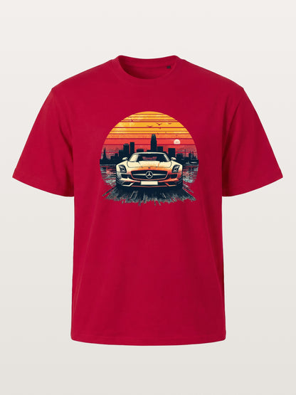 AMG Sport Car Retro Sunset Cityscape Gildan T-shirt