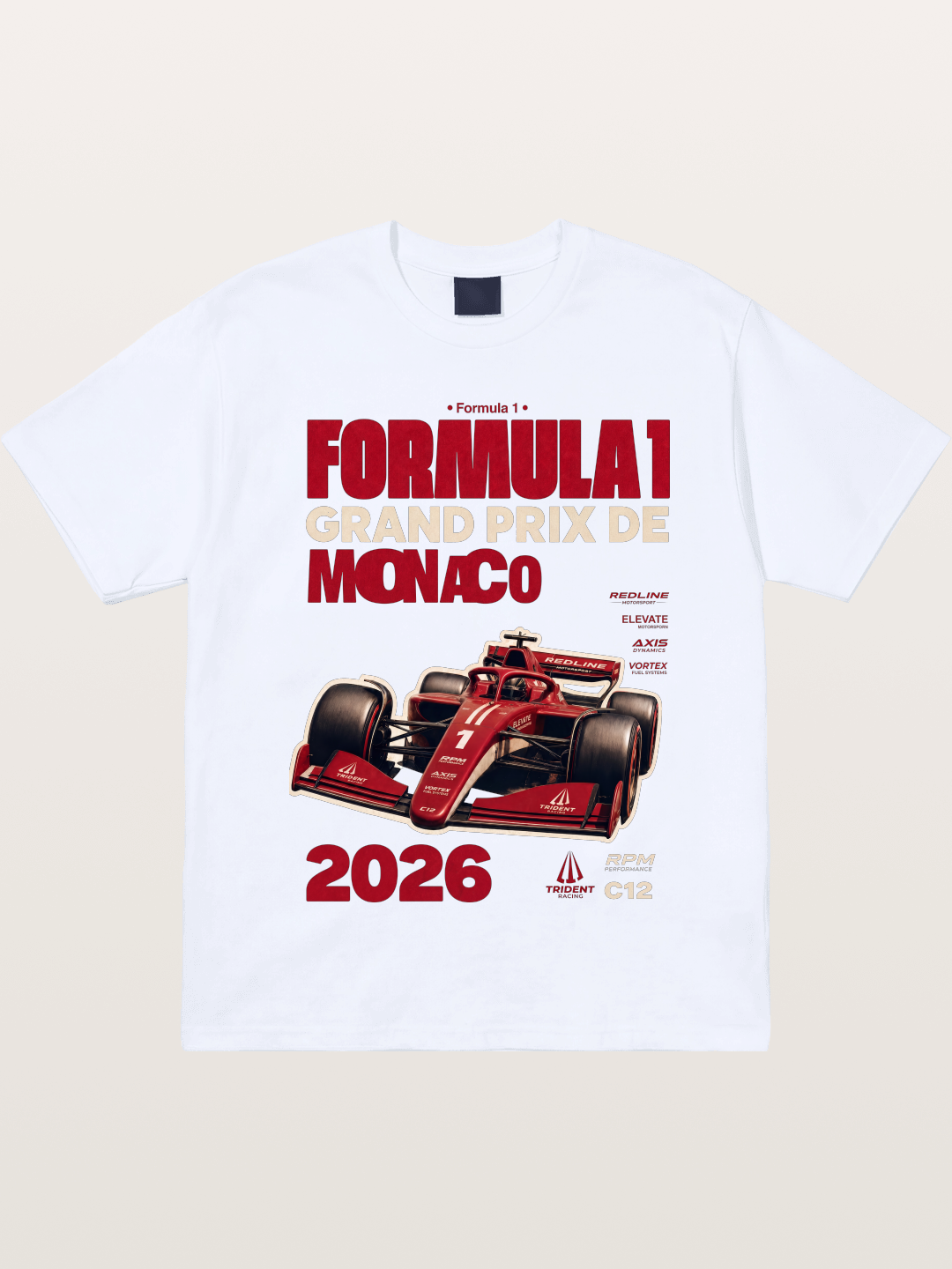 Red Monaco F1 2026 Poster Gildan T-shirt