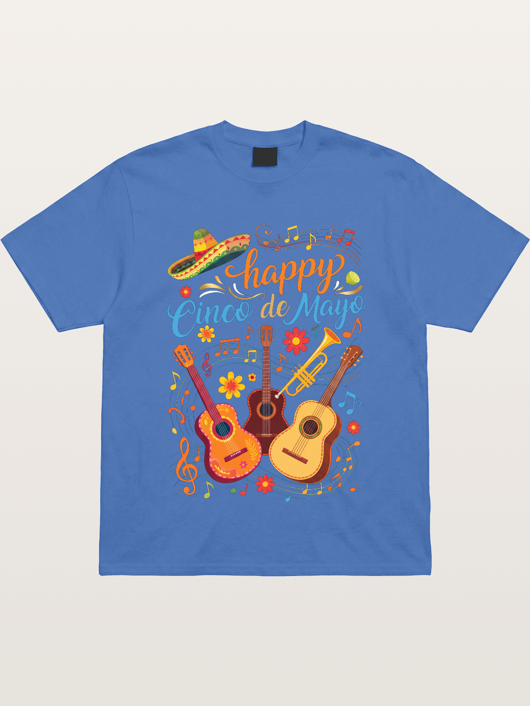 Mexican Guitar Trumpet Notes Gildan T-shirt