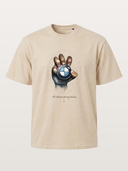 Hand Holding BMW Logo Sketch Gildan T-shirt
