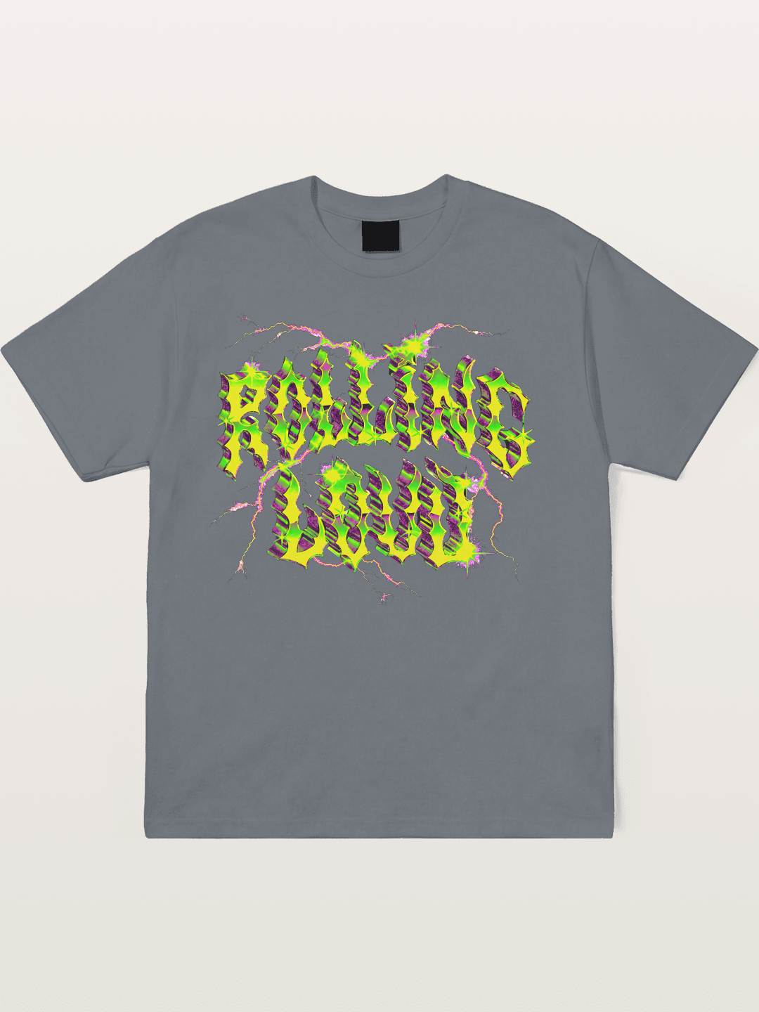 Rolling Loud Neon Lightning Art Cotton T-shirt