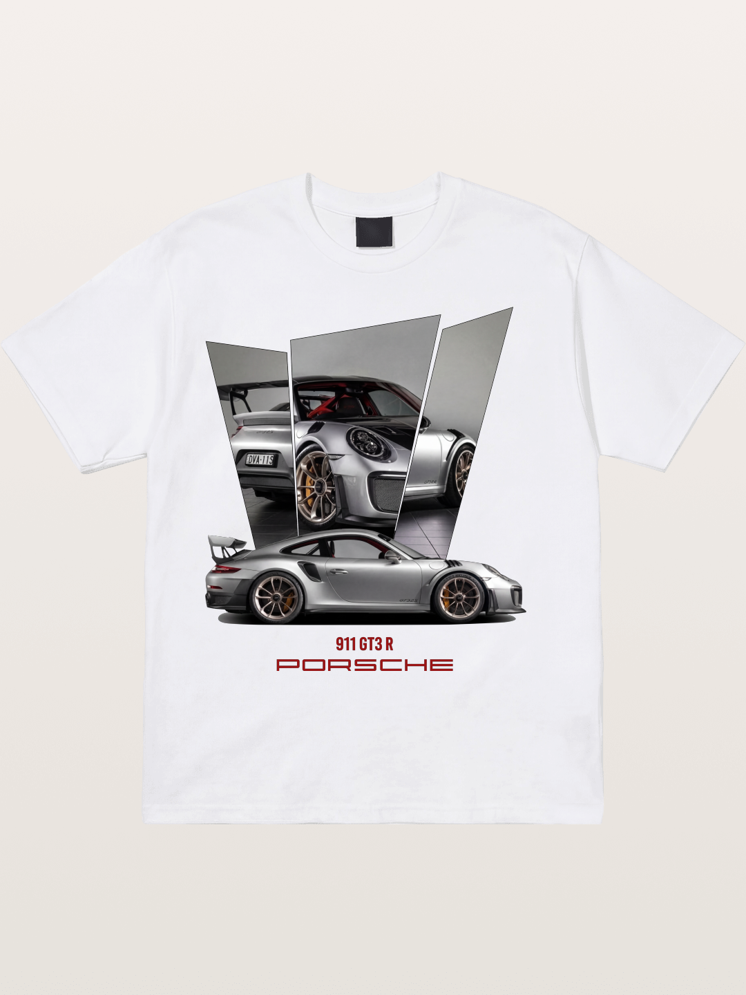 Porsche 911 GT3 RS Mirrored Collage Cotton T-shirt