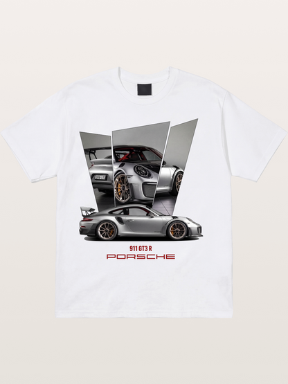 Porsche 911 GT3 RS Mirrored Collage Cotton T-shirt