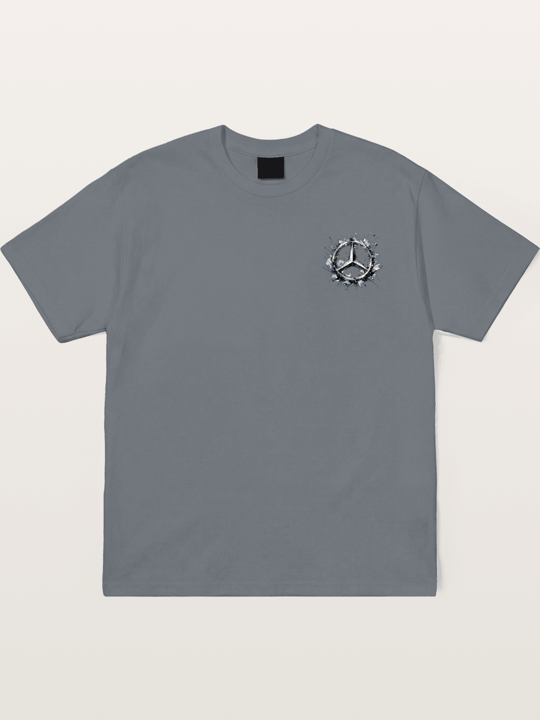 Mercedes Ink Wash Logo Art Cotton T-shirt