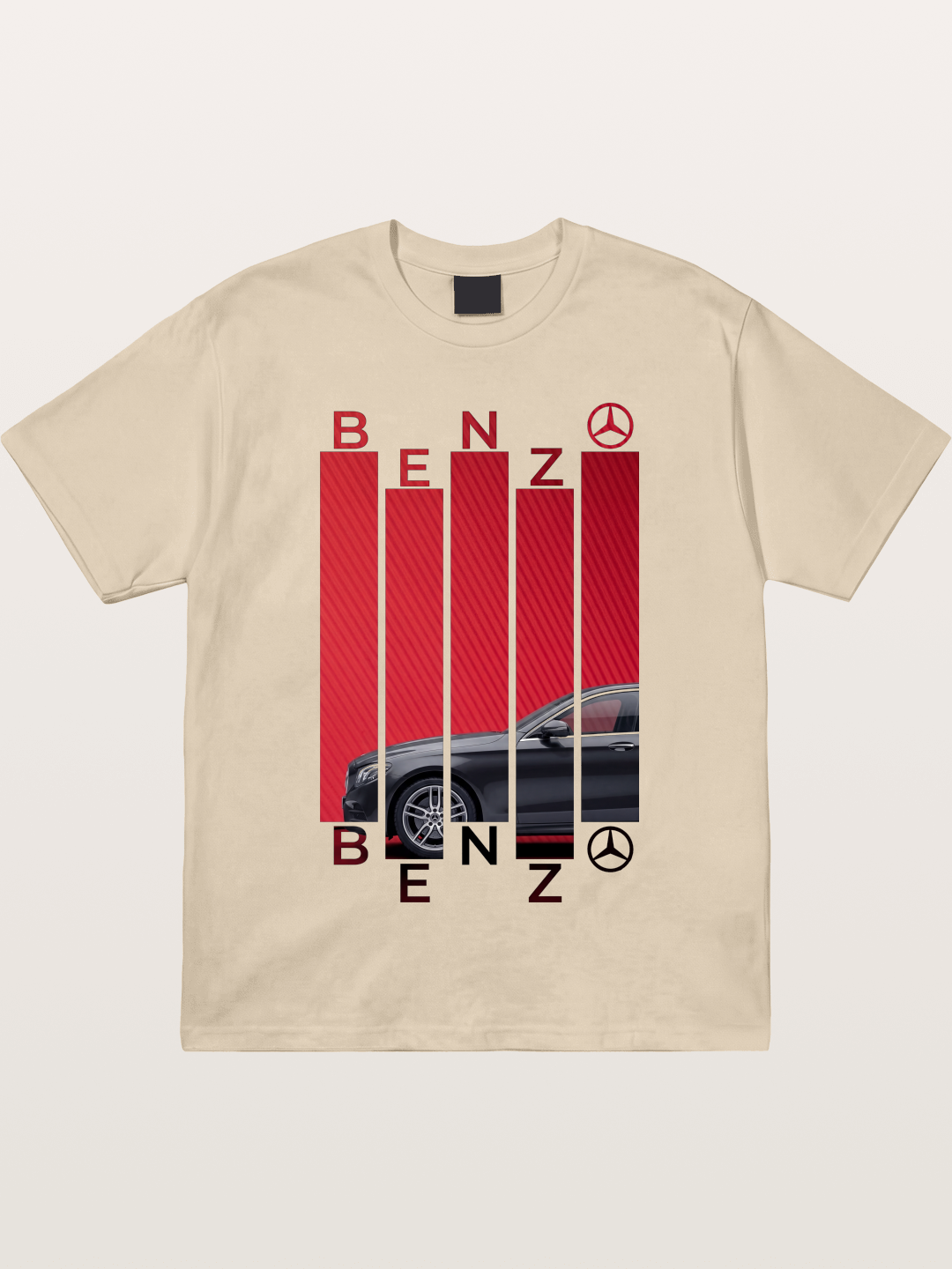 Benz Barcode Style Print Gildan T-shirt