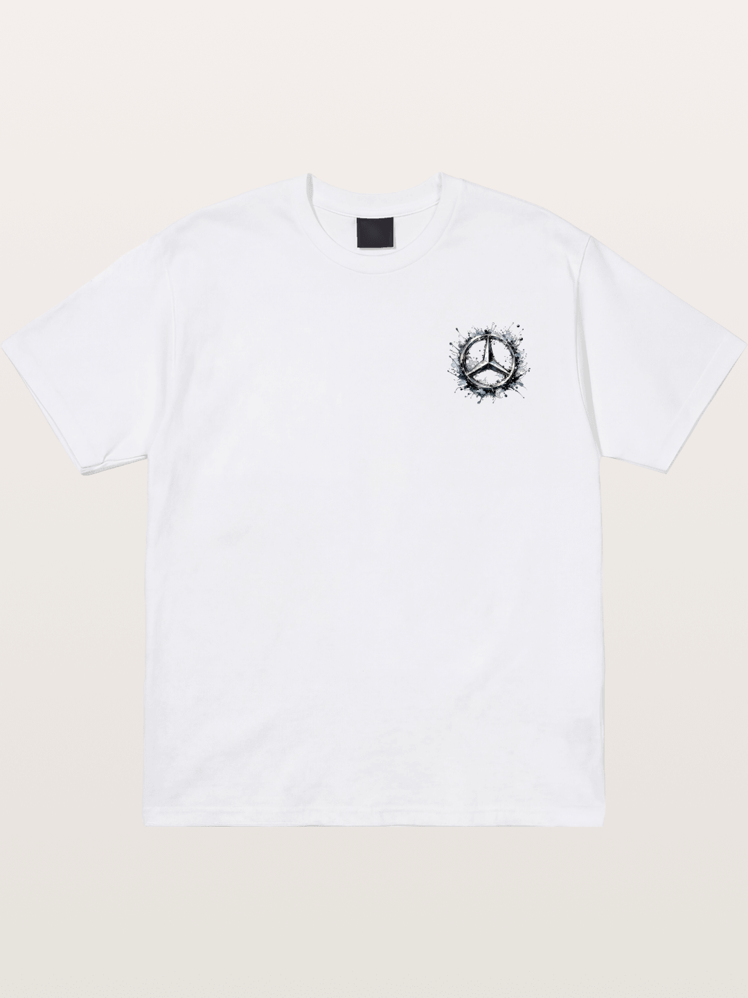 Mercedes Ink Wash Logo Art Cotton T-shirt