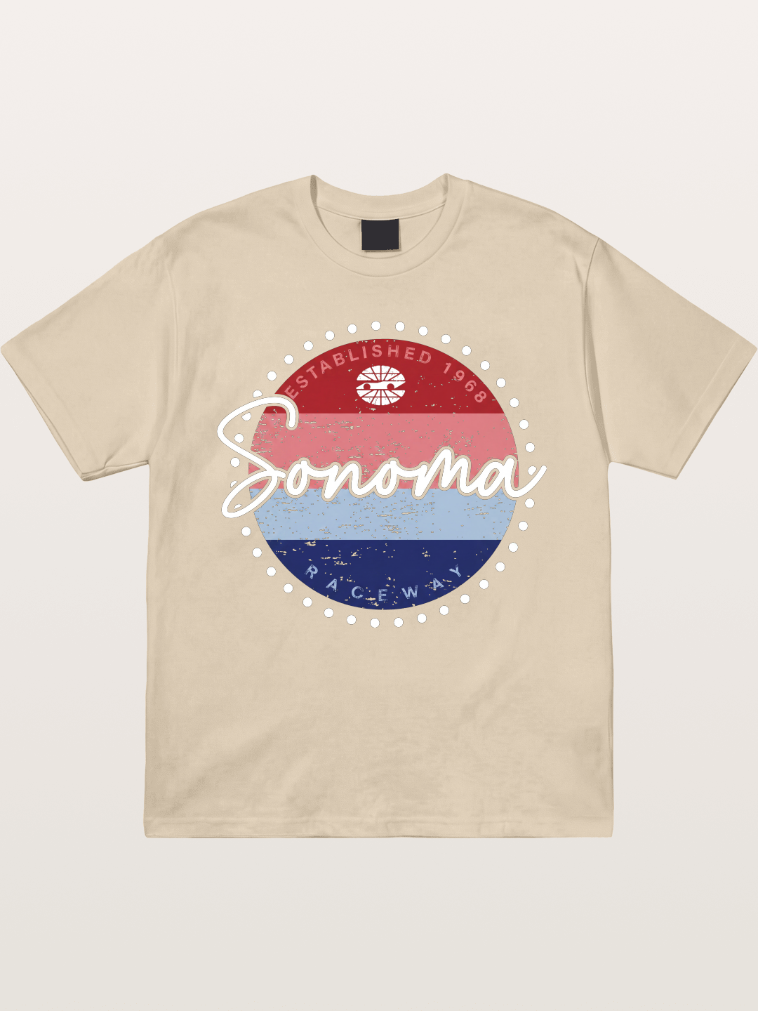 Sonoma Raceway Retro Circular Logo Gildan T-shirt