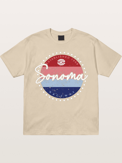 Sonoma Raceway Retro Circular Logo Gildan T-shirt