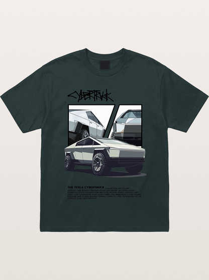 Tesla Cybertruck Poster Gildan T-shirt