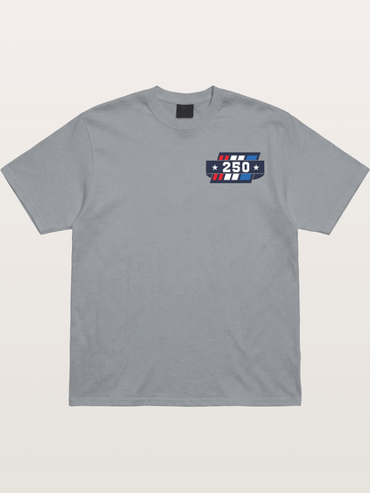 250th Anniversary Star Stripes Badge Gildan T-shirt