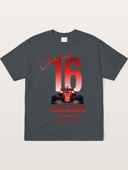 Charles Leclerc Ferrari 16 Art Soft-Stay T-shirt