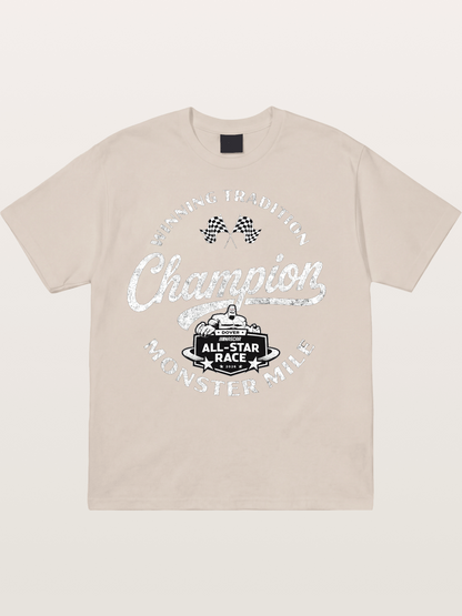 NASCAR Champion Vintage Stamp Design Cotton T-shirt