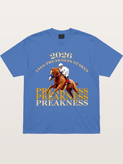 151st Preakness Jockey on Chestnut Horse Gildan T-shirt