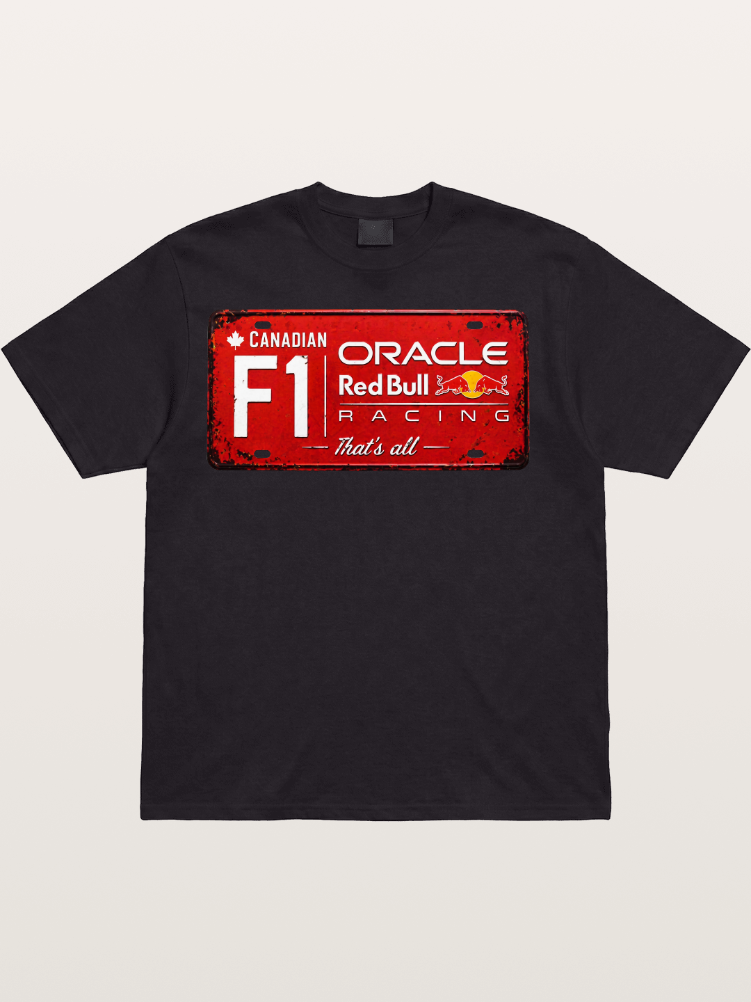 Red Bull F1 Vintage License Plate Cotton T-shirt