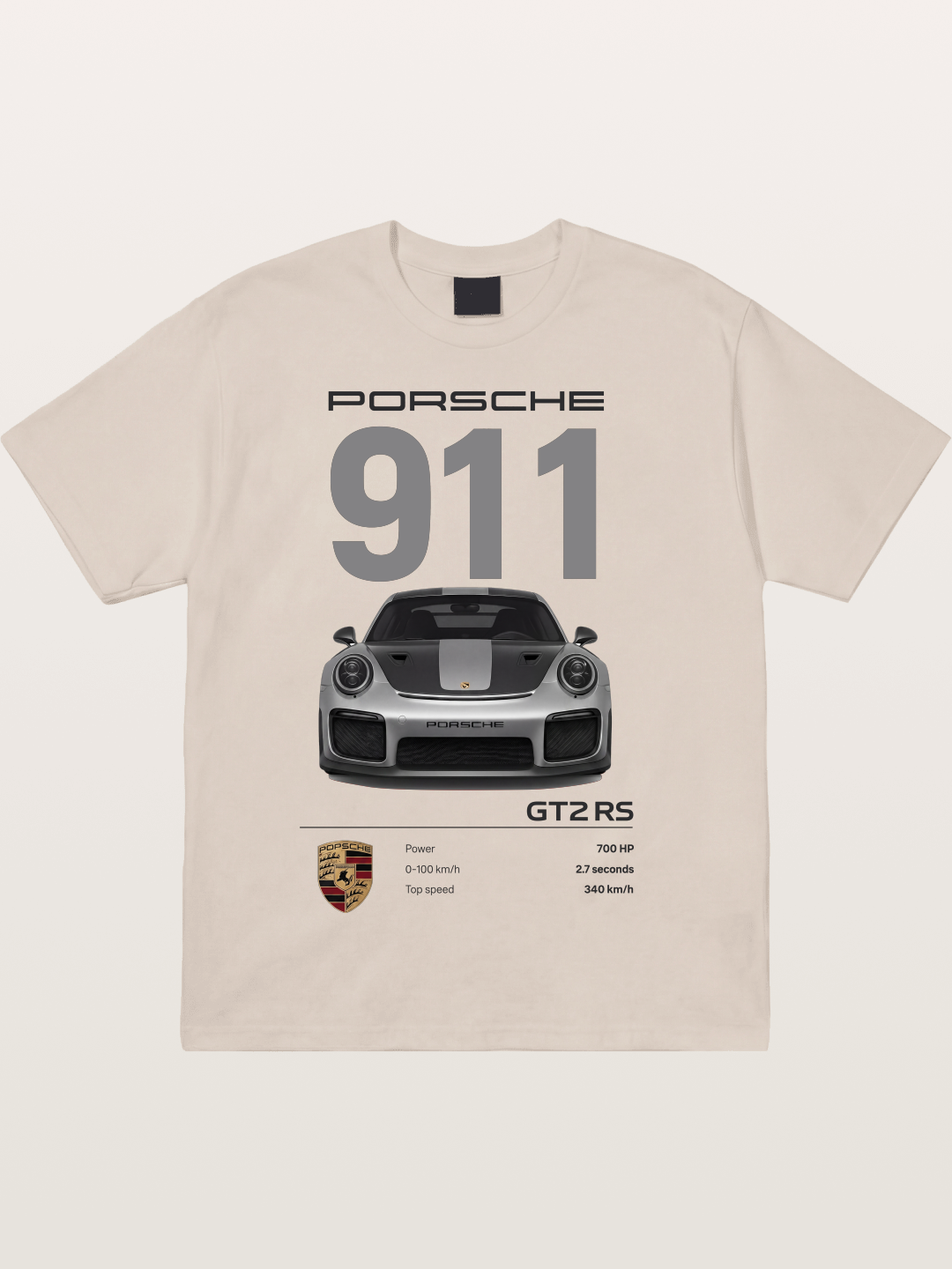 Porsche 911 GT2RS Front View Specs Cotton T-shirt