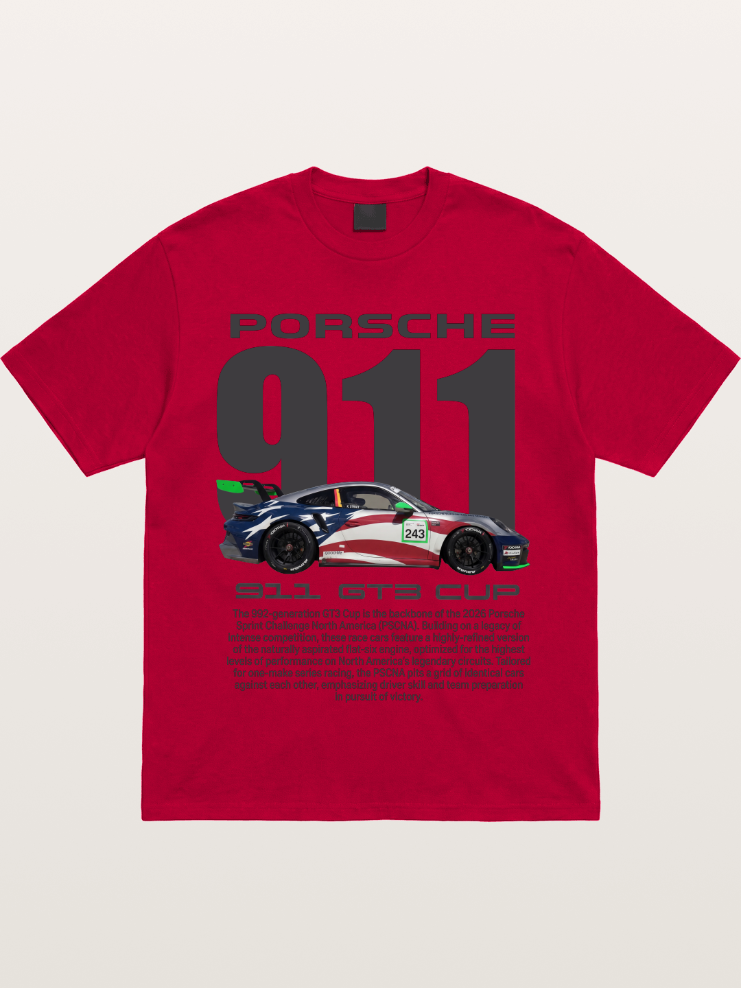 Porsche 911 GT3 Cup American Colors Gildan T-shirt