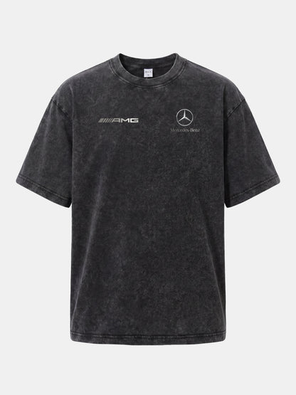 AMG Three Bar With Mercedes Star Washed T-shirt