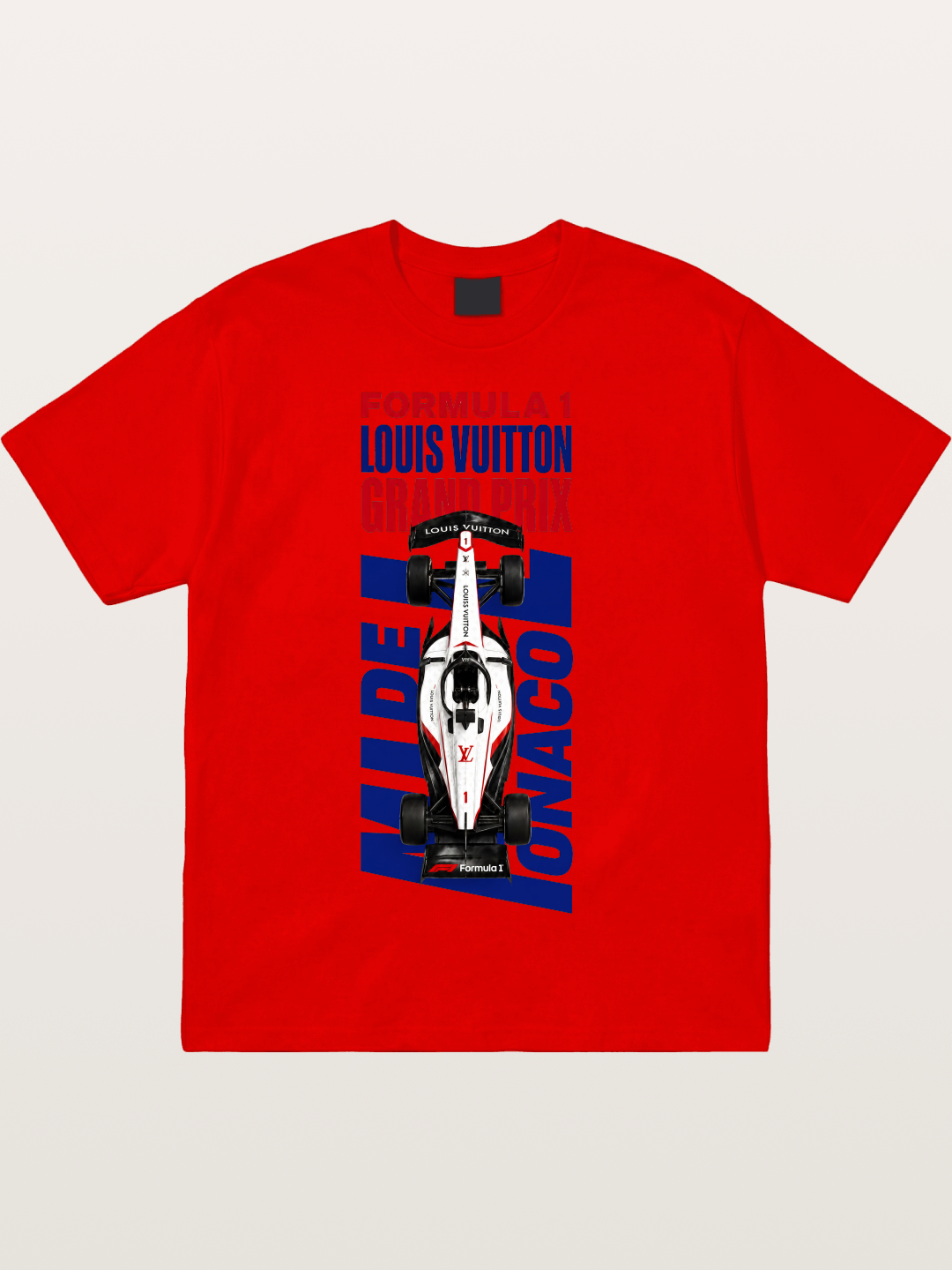 LV Monaco F1 Vertical Poster Cotton T-shirt