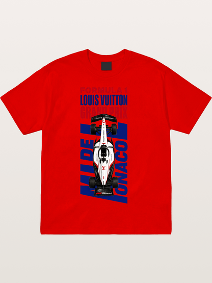 LV Monaco F1 Vertical Poster Cotton T-shirt