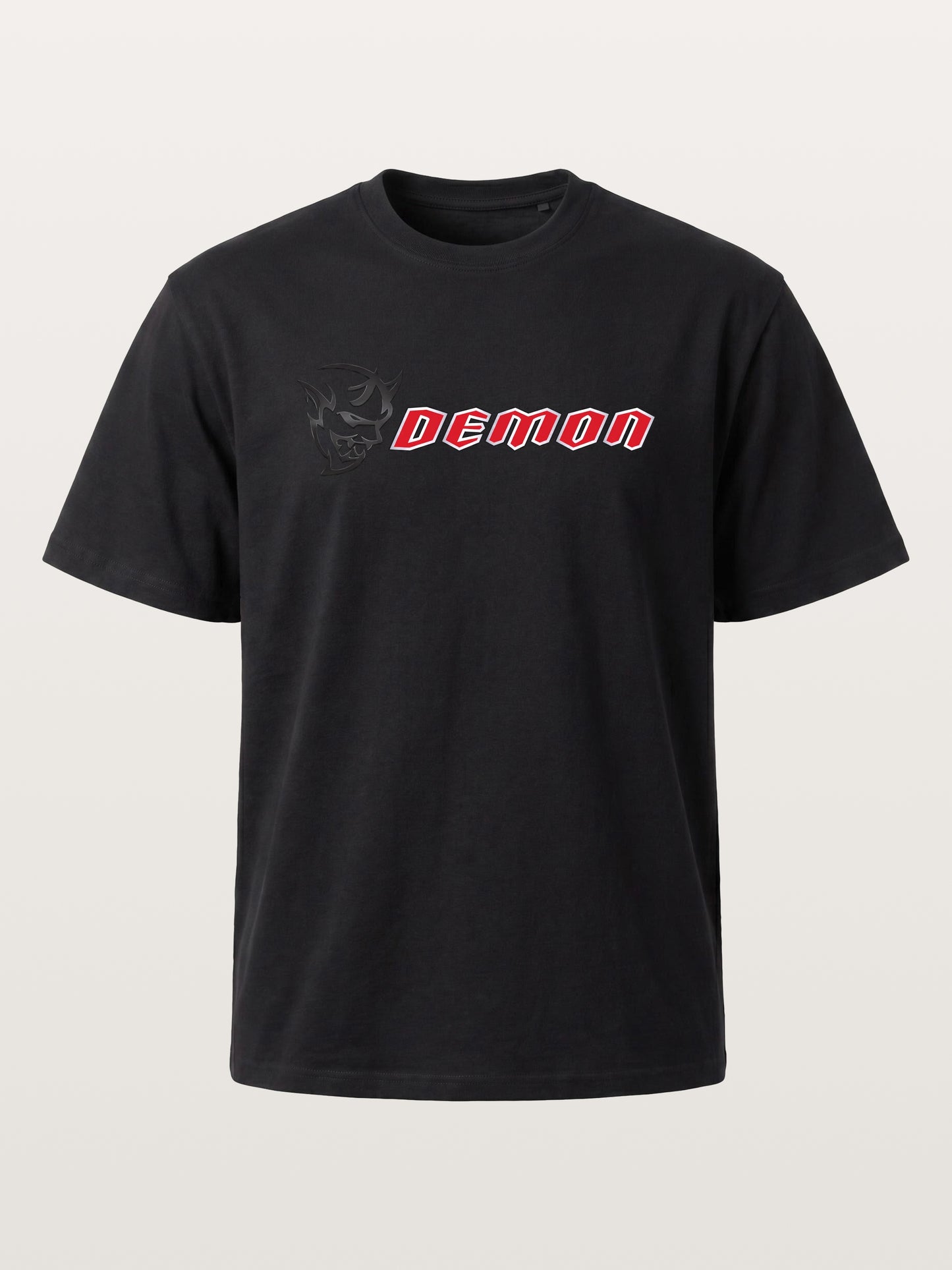 Demon Devil Head Letter Card Cotton T-shirt