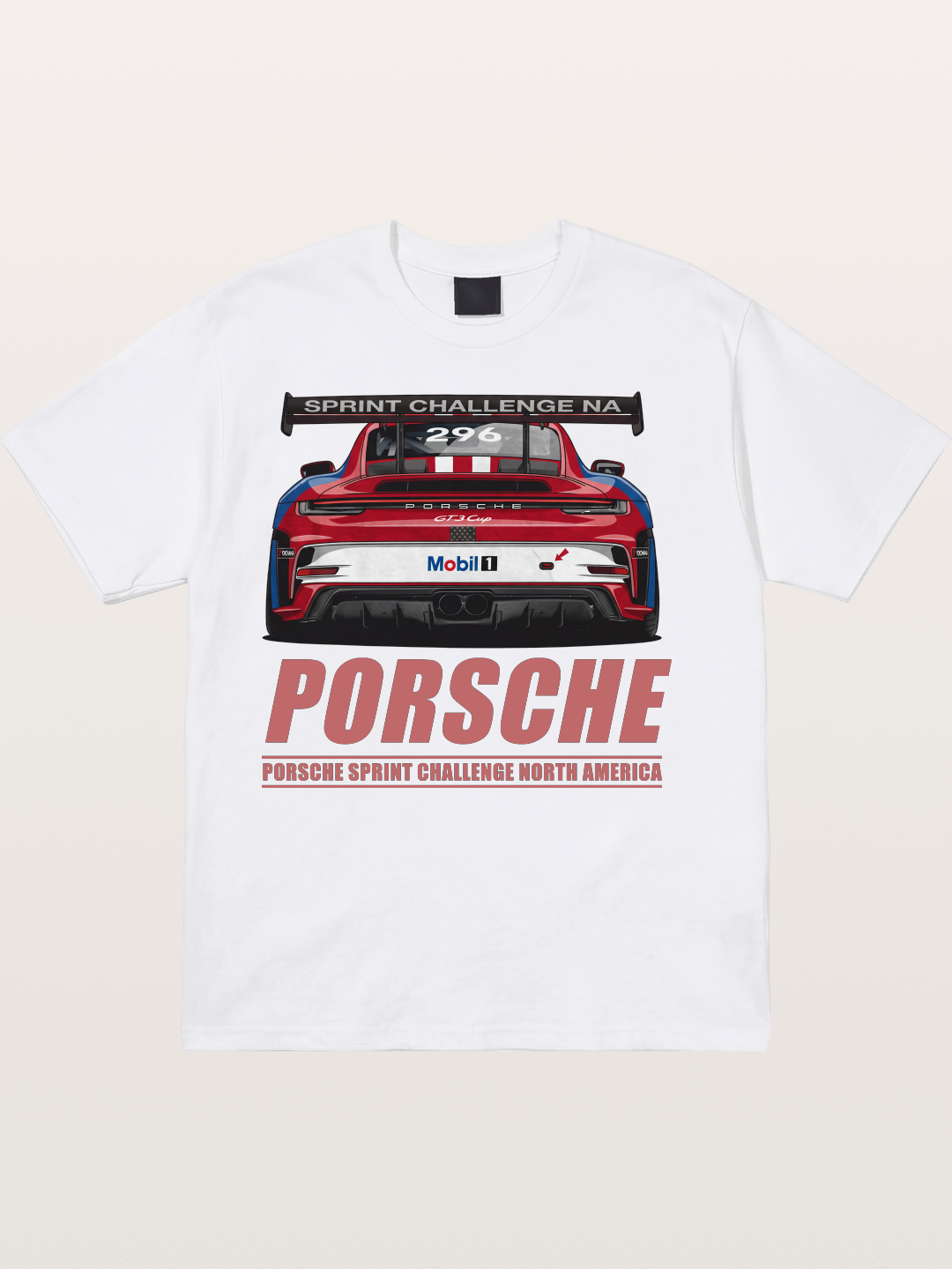 Porsche 911 Sprint Challenge Rear Cotton T-shirt