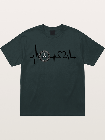Mercedes Heartbeat Logo Art Gildan T-shirt