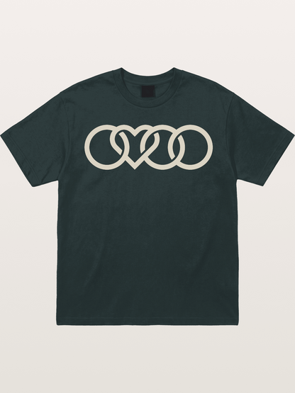 Audi Four Rings Heart Shape Gildan T-shirt