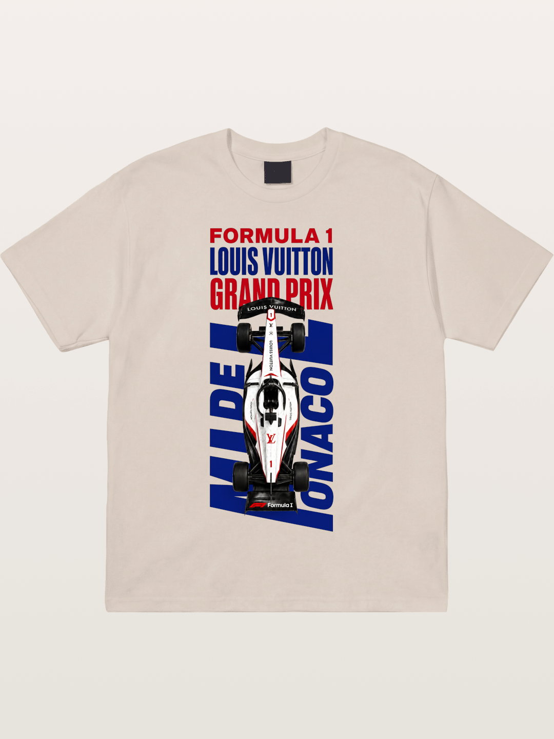 LV Monaco F1 Vertical Poster Cotton T-shirt