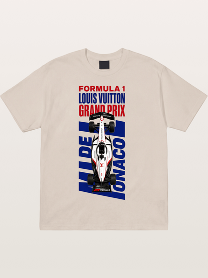 LV Monaco F1 Vertical Poster Cotton T-shirt