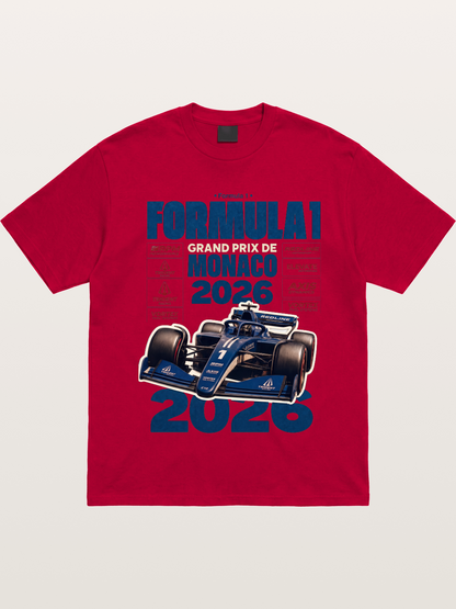 Deep Blue Monaco F1 2026 Card Gildan T-shirt