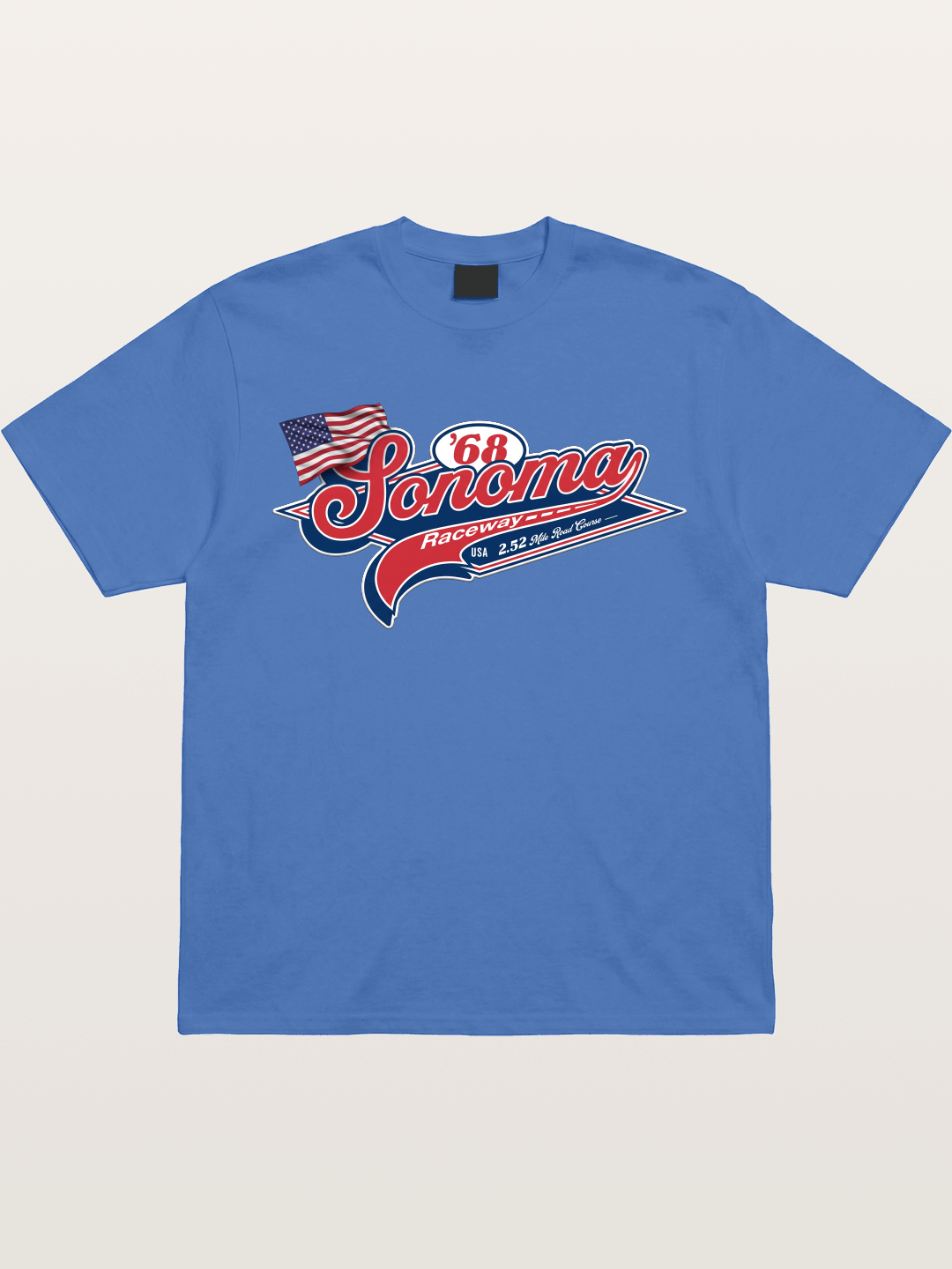Sonoma Raceway 1968 Vintage Script Gildan T-shirt
