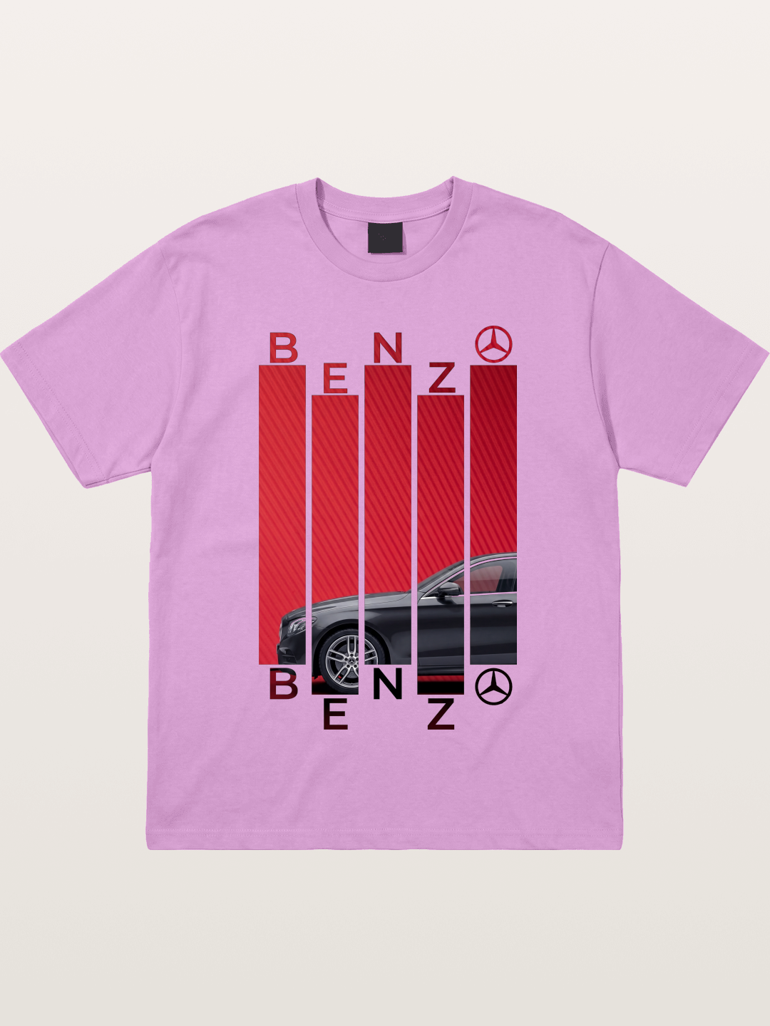 Benz Barcode Style Print Gildan T-shirt