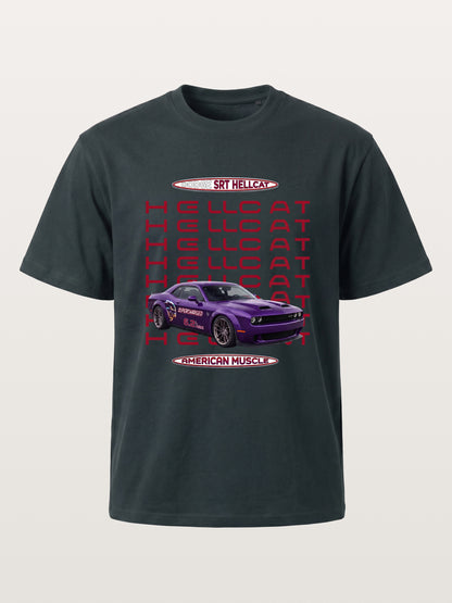 Purple Hellcat Repeat Font Card Gildan T-shirt