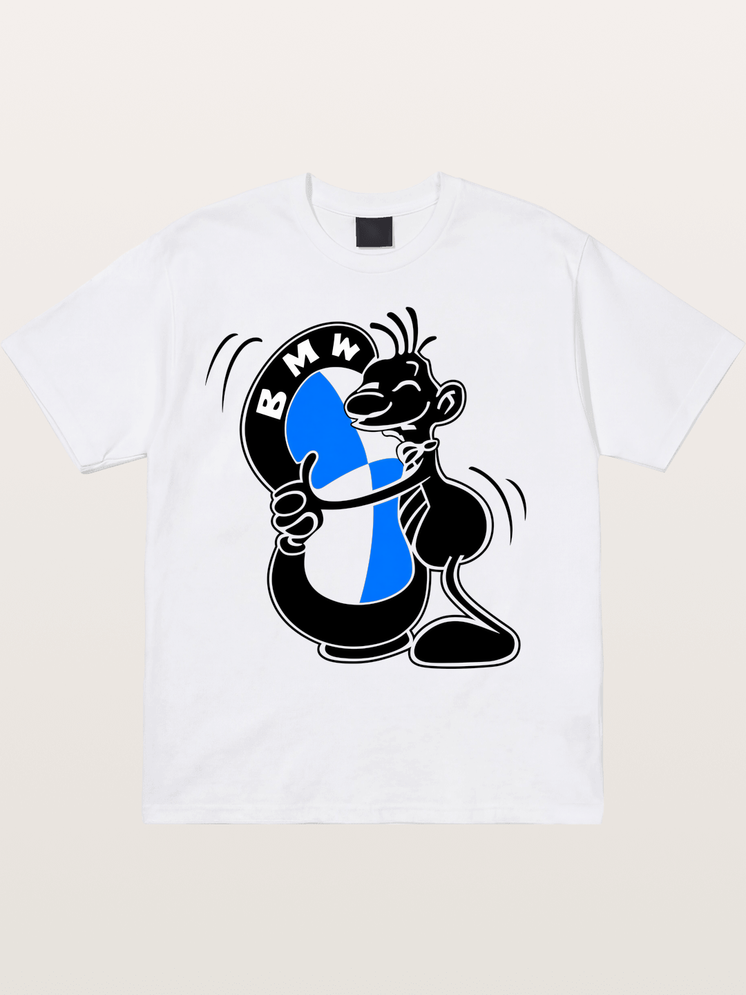 BMW Cartoon Mascot Sticker Cotton T-shirt