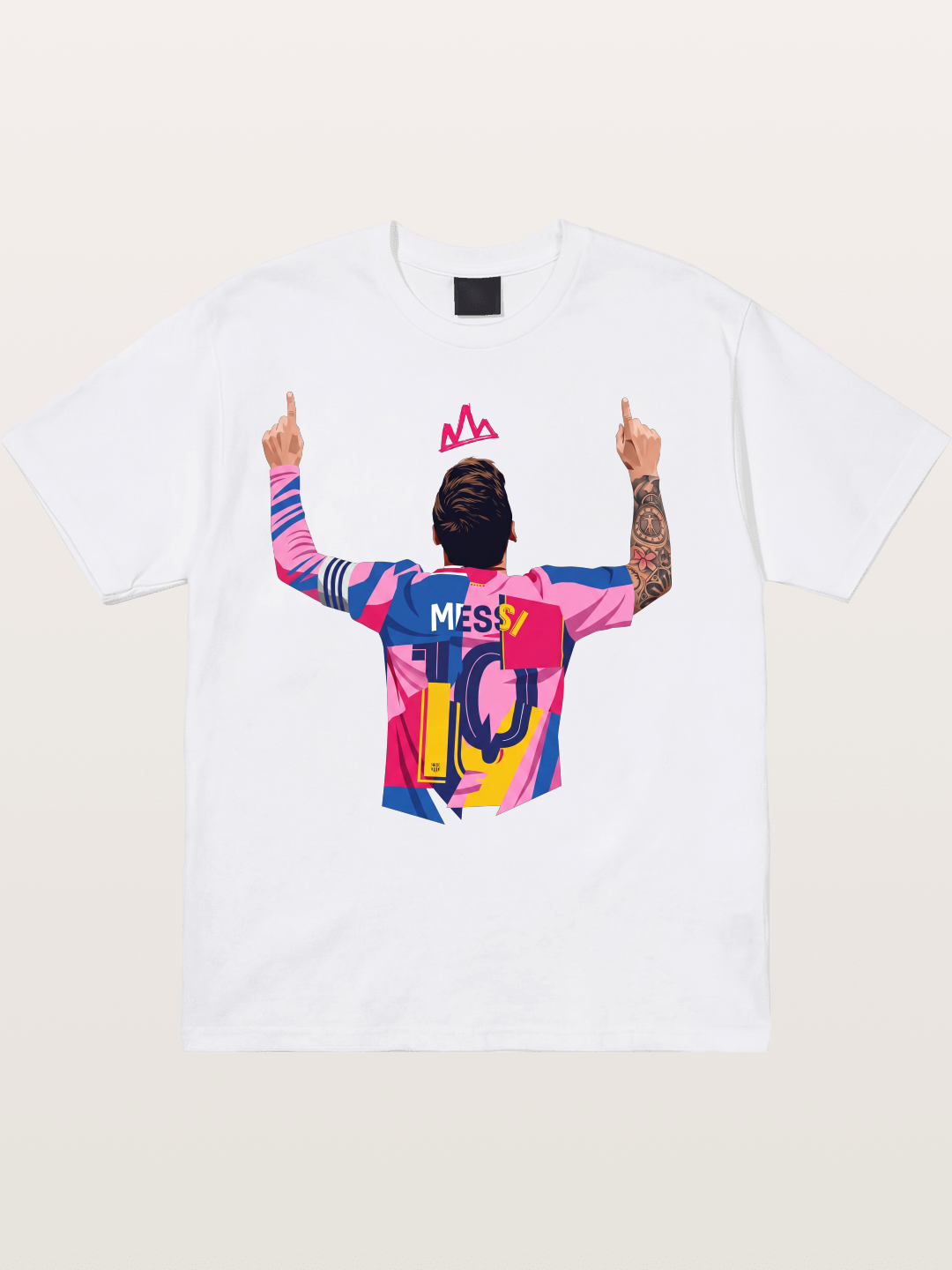 Messi No.10 Celebration Pose Cotton T-shirt