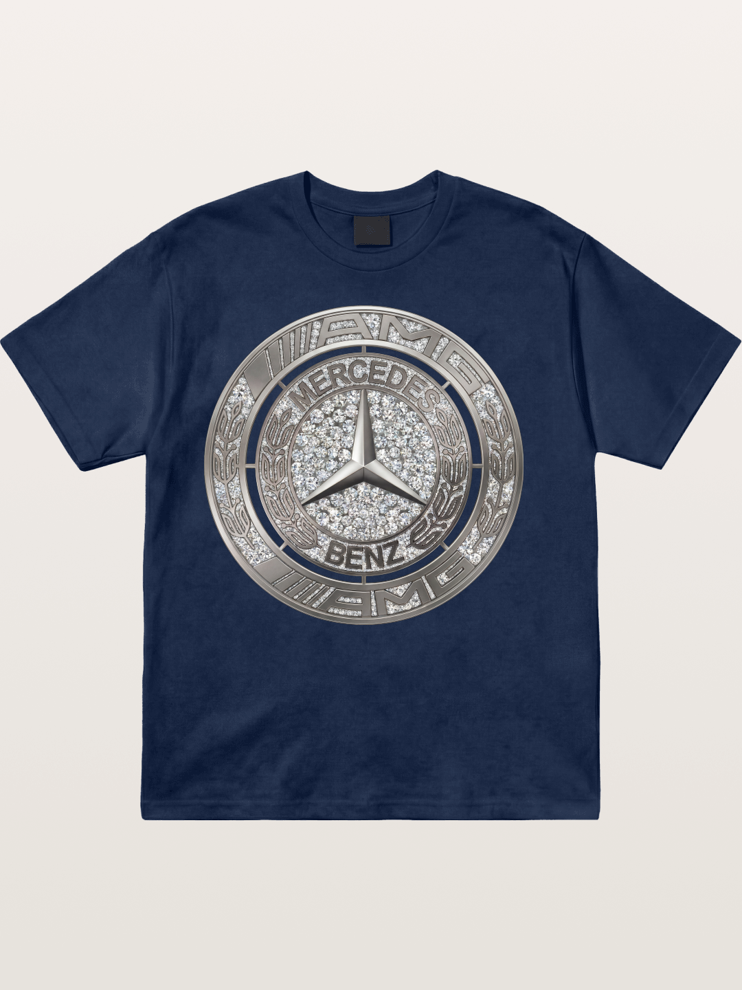 Mercedes Diamond Logo Art Cotton T-shirt