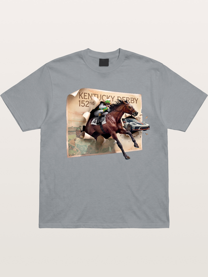 Derby Horse Porsche Collision Gildan T-shirt