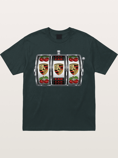 Porsche Slot Machine Art Print Gildan T-shirt