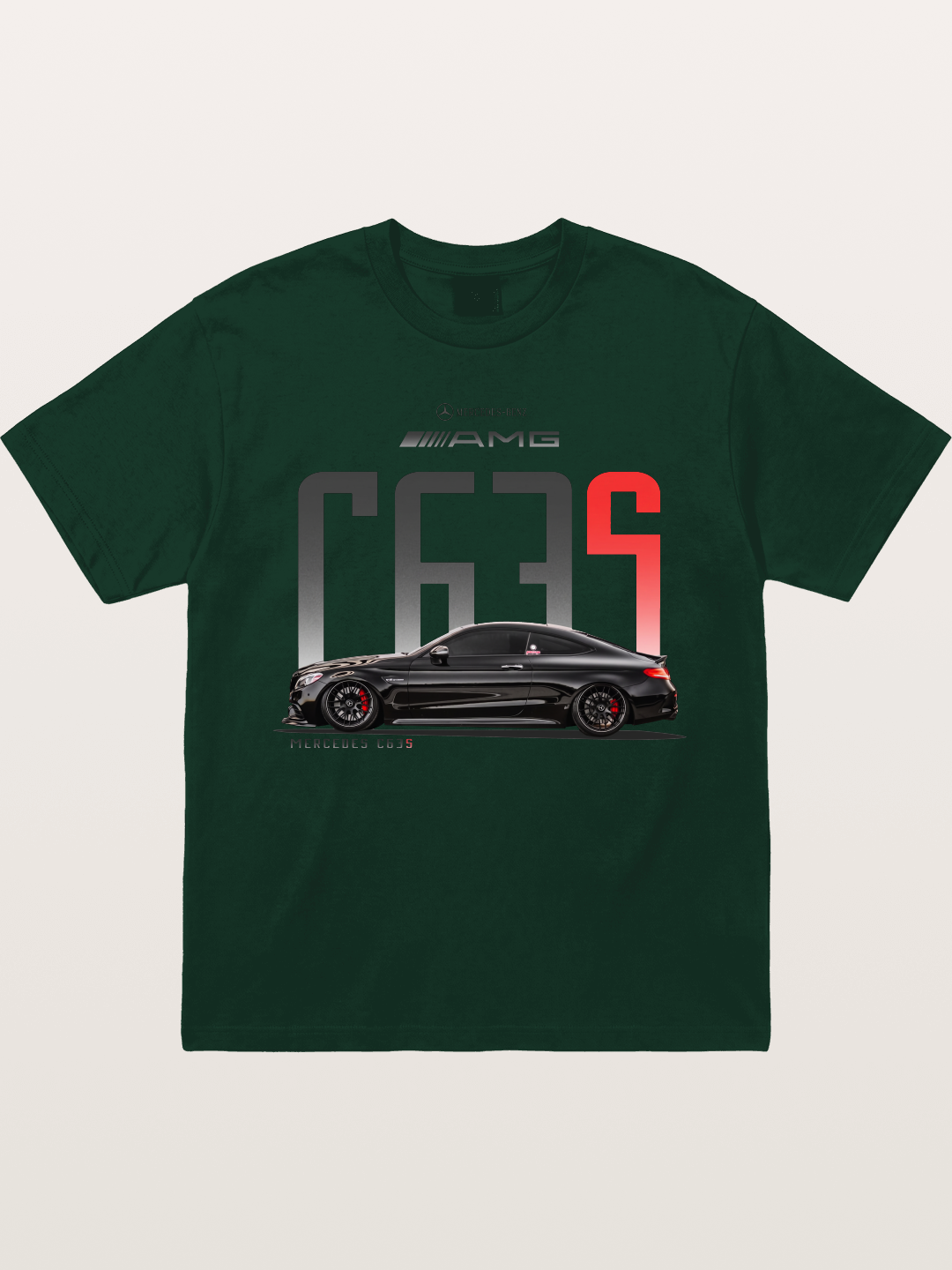 C63S AMG Black Mercedes Sports Car Gildan T-shirt