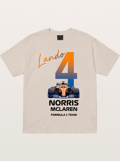 Lando Norris McLaren 4 Graphic Cotton T-shirt