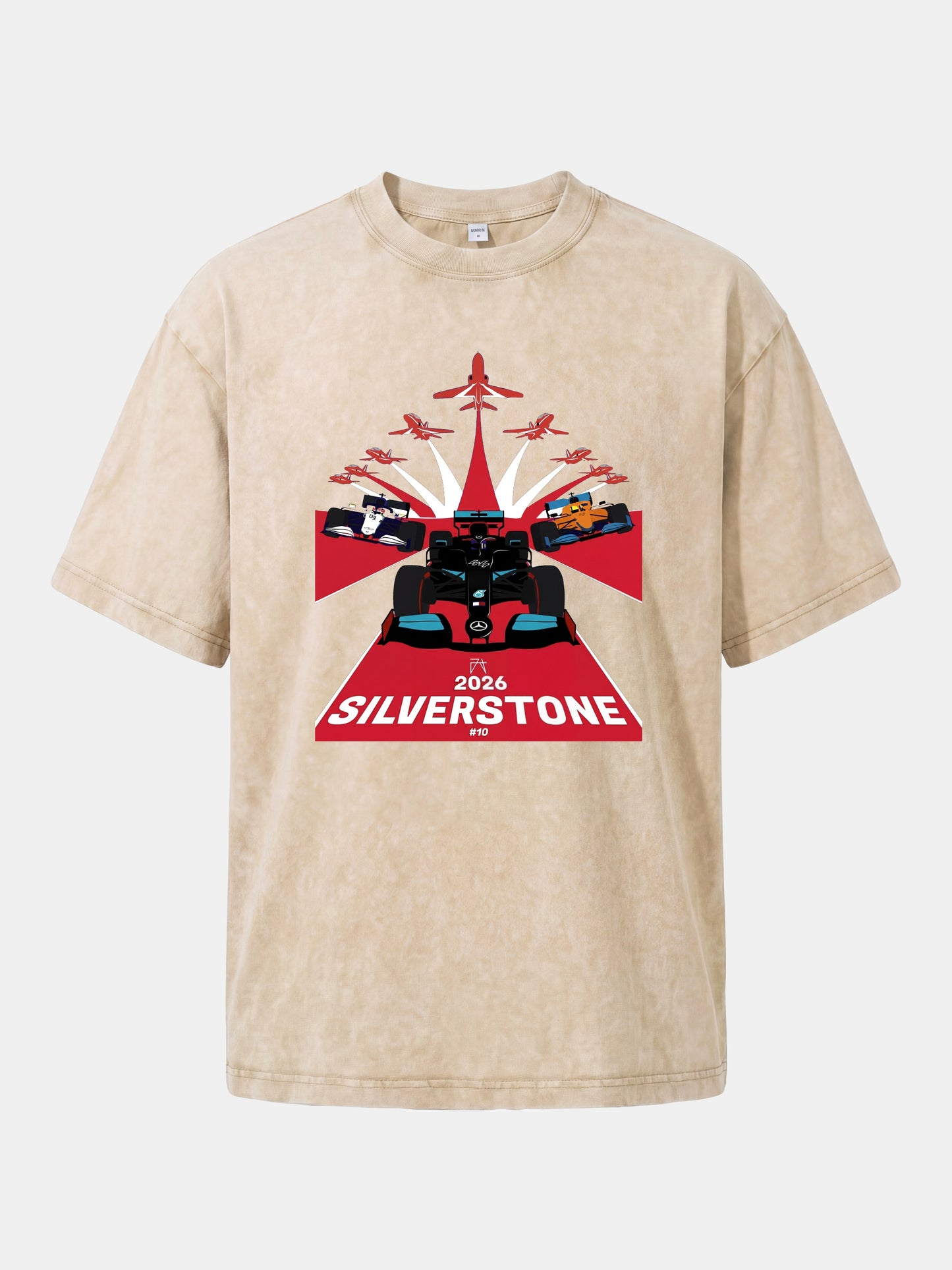 Silverstone F1 Race Formation With Jets Washed T-shirt
