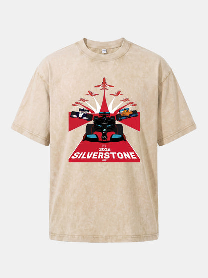 Silverstone F1 Race Formation With Jets Washed T-shirt