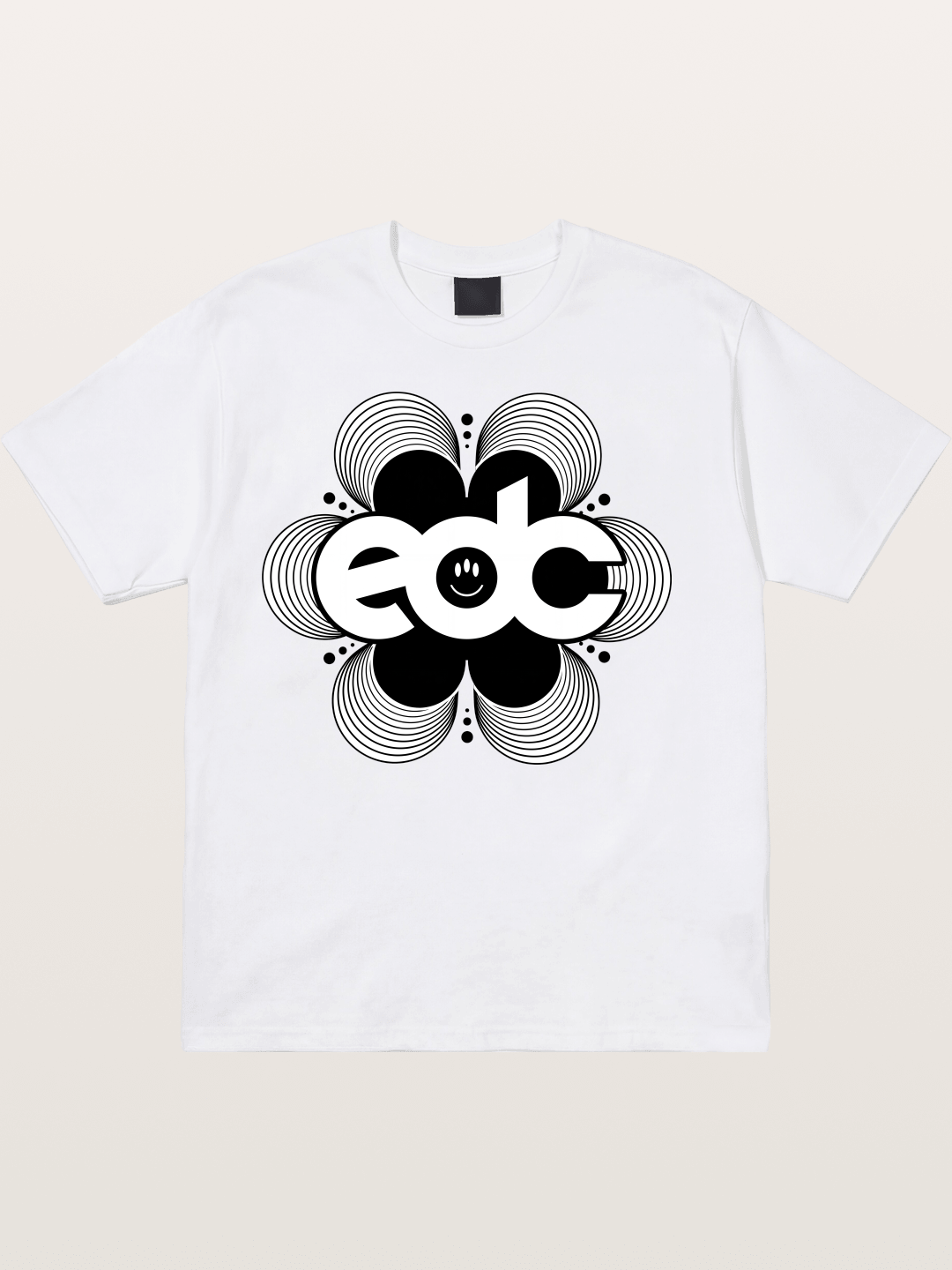 EDC Wavy Daisy Logo Design Cotton T-shirt