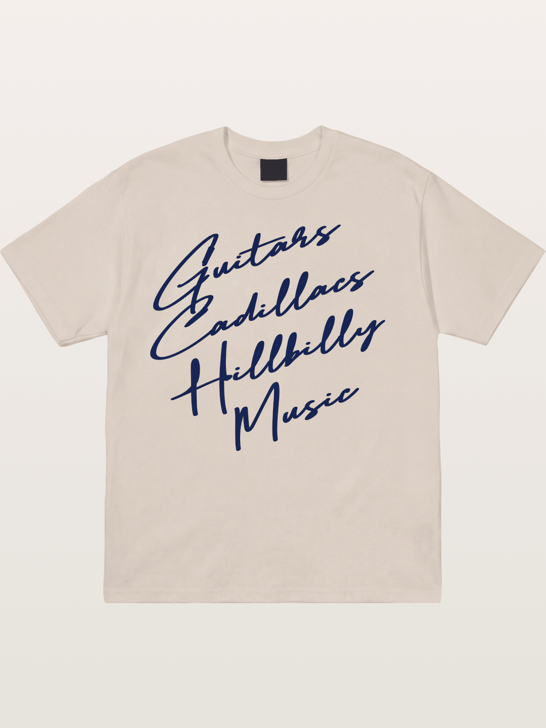 Guitars & Cadillacs Music Print Cotton T-shirt