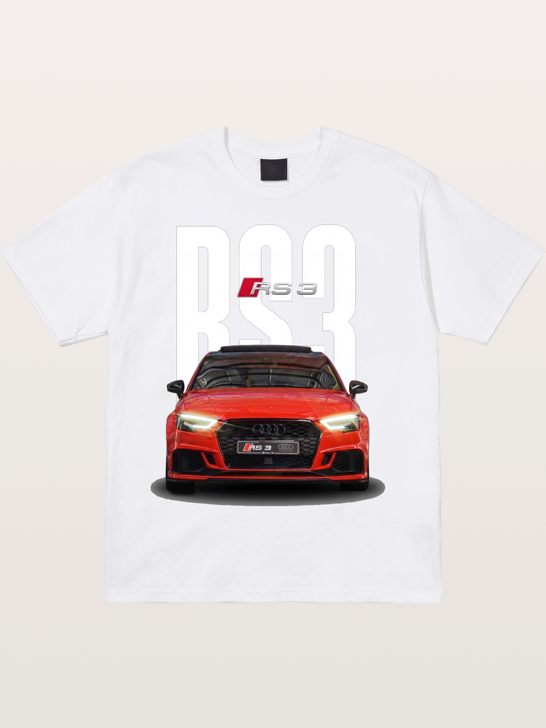 Audi RS3 Red Performance Sedan Cotton T-shirt
