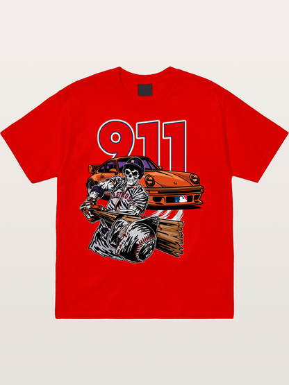 Skull Slugger Cotton T-shirt