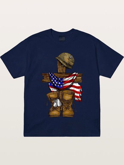 Military Cross Memorial Tribute Design Gildan T-shirt