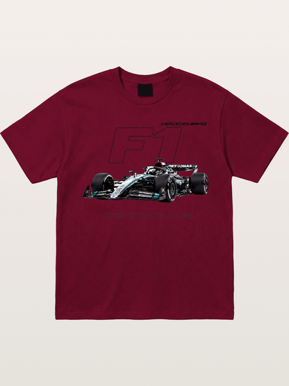 Mercedes F1 Formula Car Print Gildan T-shirt