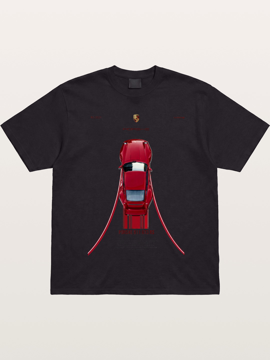 Porsche 911 GT3 RS Top View Gildan T-shirt